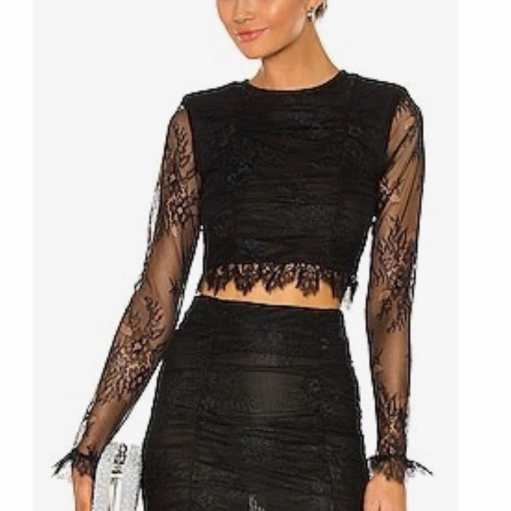 Hanna Lace Top in Black NBD. Sold out at Revolve Small